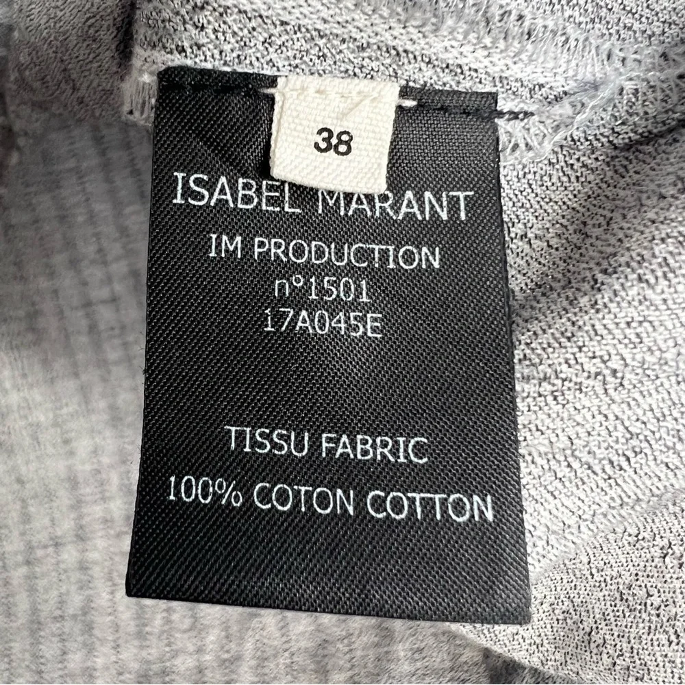Isabel Marant Etoile Grey Striped Mock Neck Blouse - Picture 7 of 7